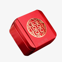 糖盒设计红色喜糖包装盒子高清图片