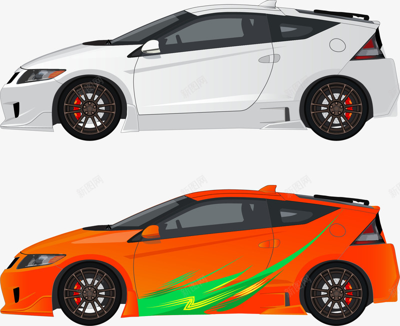 手绘赛车矢量图ai免抠素材_新图网 https://ixintu.com 喷涂车身 手绘 改装车辆 矢量图 赛车 车身喷漆 车身彩绘