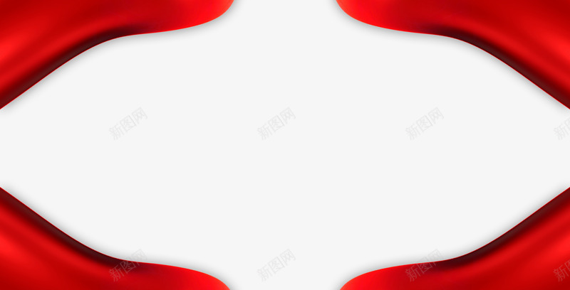 红色绸带装饰元素png免抠素材_新图网 https://ixintu.com 新图网 简约 红色丝带 绸带 装饰 飘带