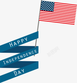 独立日美国国旗矢量图素材