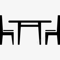 餐厅桌椅设计餐厅家具的餐桌椅图标高清图片