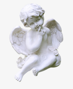 石膏动物雕像小天使石膏雕像高清图片