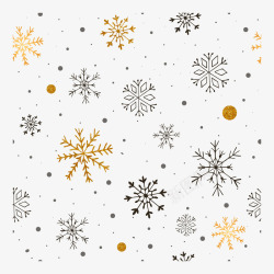 创意节日黑色创意圣诞雪花纹理元素矢量图高清图片