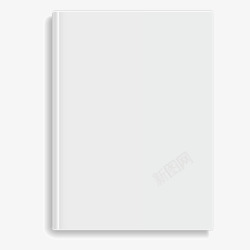 平放的一本平放的白色书本矢量图高清图片