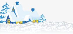 蓝色城堡冰雪城堡高清图片