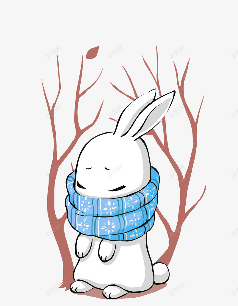 冬天里的兔子png免抠素材_新图网 https://ixintu.com 兔子 兔子PNG矢量图 兔子免扣PNG图 冬天 卡通 围巾 手绘 矢量兔子