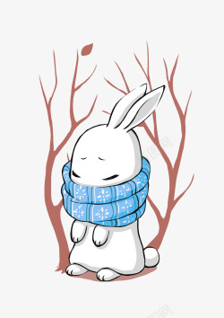冬天里的兔子素材