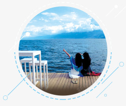 旅游单页设计海边风景高清图片