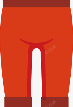 男士裤子设计水彩橘色裤子矢量图高清图片
