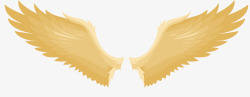 展开翅膀的乌鸦展开的卡通金色翅膀矢量图高清图片