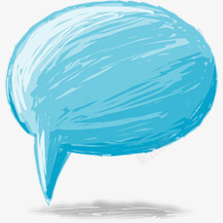 涂鸦蓝色对话框素材