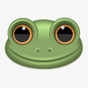 动物青蛙放大眼睛的生物素材