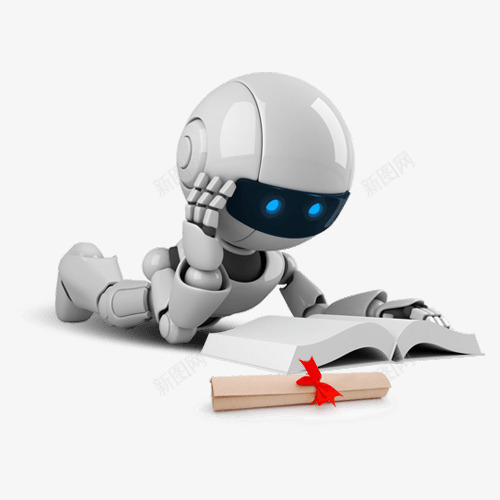 看书的机器人png免抠素材_新图网 https://ixintu.com 世界读书日 学习 帅气机器人 机器人 看书 科幻 科技 迷你机器人 阅读