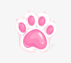 可爱的猫爪粉色可爱猫爪子高清图片