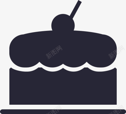 柏翠面包机西式蛋糕矢量图图标图标