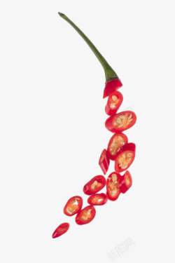 辣椒与调料红色辣椒切段高清图片