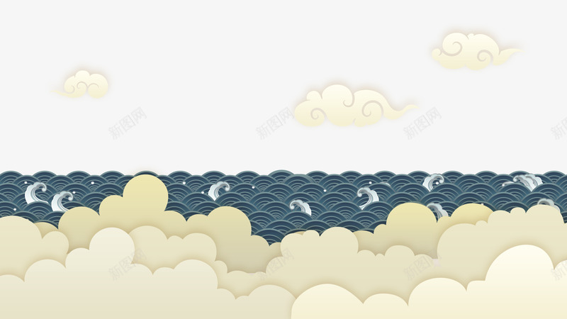 云朵波纹和风花纹png免抠素材_新图网 https://ixintu.com PNG素材 云朵 和风 和风花纹 波纹 花纹