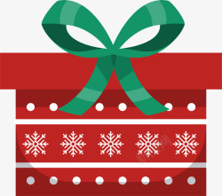 圣诞扁平化圣诞彩色礼物盒装饰矢量图高清图片