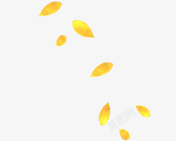 漂浮黄色叶子素材