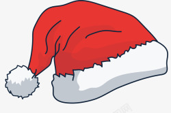 毛绒帽卡通圣诞帽矢量图高清图片