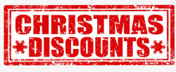 横版促销红色圣诞节复古折扣印章高清图片