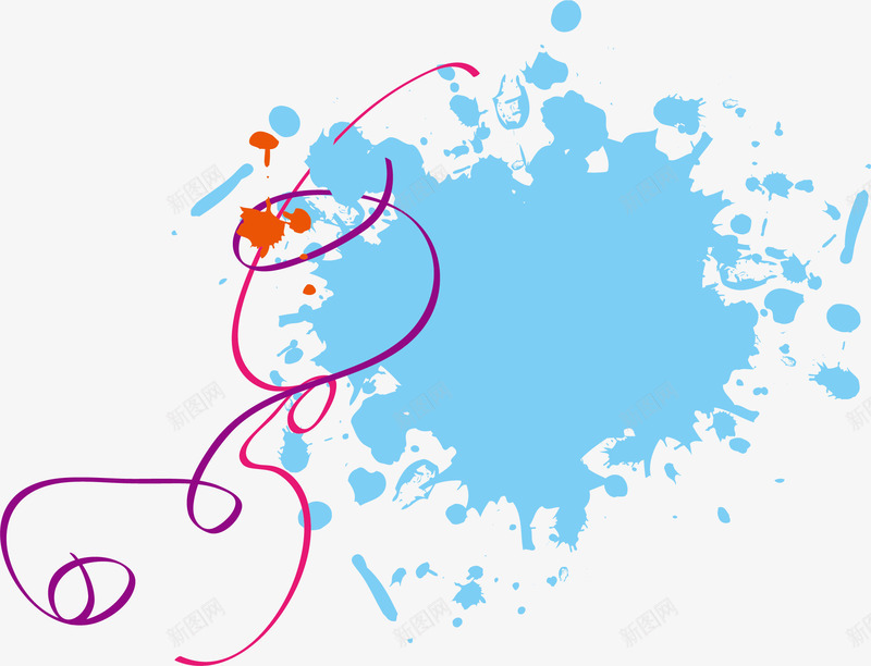 蓝色喷粉元素png免抠素材_新图网 https://ixintu.com 喷墨 喷粉 喷粉元素 墨水 墨点 墨迹 粉末 粉点