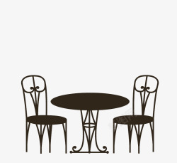 创意黑咖啡厅桌素材