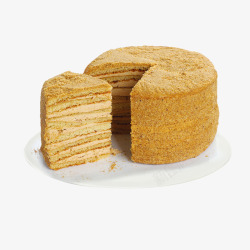 蛋糕块圆形提拉米苏蛋糕高清图片