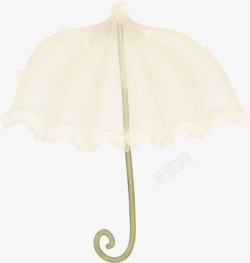 白色透明雨伞素材