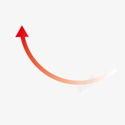 旋转的曲线箭头红色上升箭头高清图片