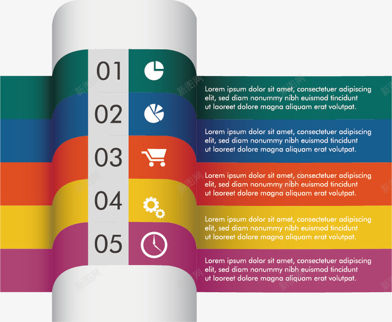 彩色分类标签矢量图eps免抠素材_新图网 https://ixintu.com ppt 商务 图表 数据 标签 矢量图