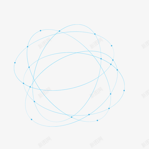 科技线条png免抠素材_新图网 https://ixintu.com 几何点缀 科技 简约 线性 蓝色