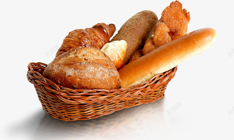 面包一筐png免抠素材_新图网 https://ixintu.com 一筐 小吃 美食 面包 面食 食物