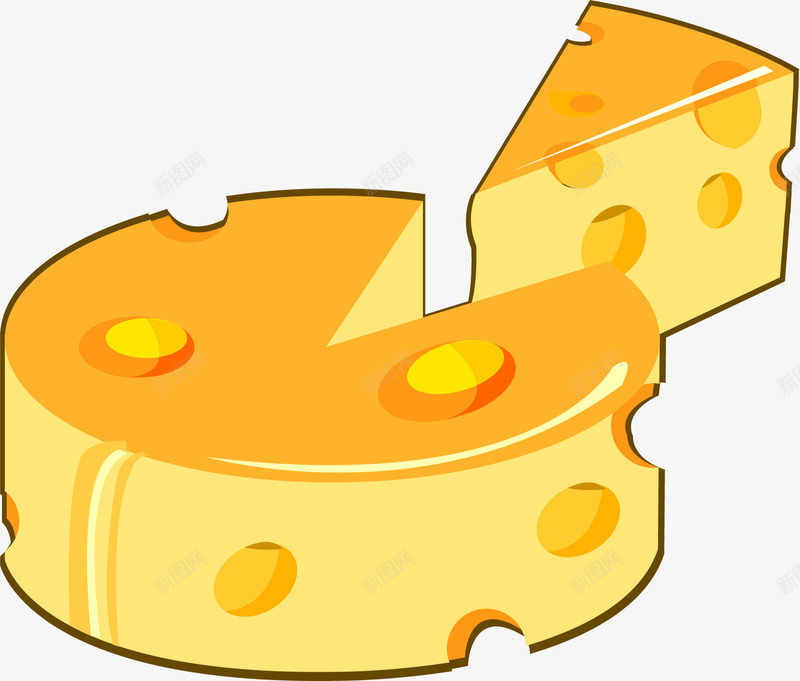 奶酪png免抠素材_新图网 https://ixintu.com 卡通 可爱 奶酪 甜点 甜蜜 简笔画奶酪 蛋糕