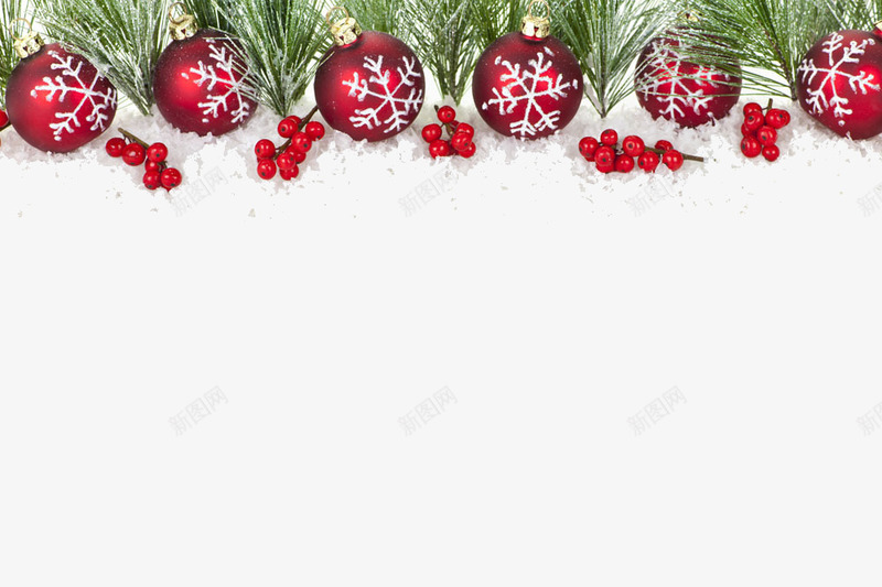 圣诞背景png免抠素材_新图网 https://ixintu.com 圣诞节素材 松针 背景素材 边框素材 铃铛 雪花