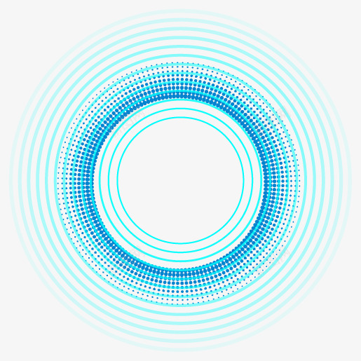 蓝色科技光效圆圈png免抠素材_新图网 https://ixintu.com 圆圈 科技 蓝色