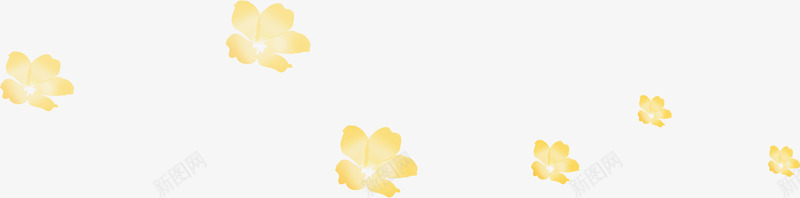 黄色手绘漂浮小花装饰png免抠素材_新图网 https://ixintu.com 漂浮 装饰 黄色
