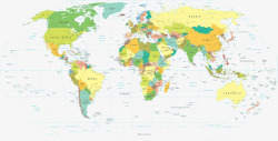 详细世界地图素材