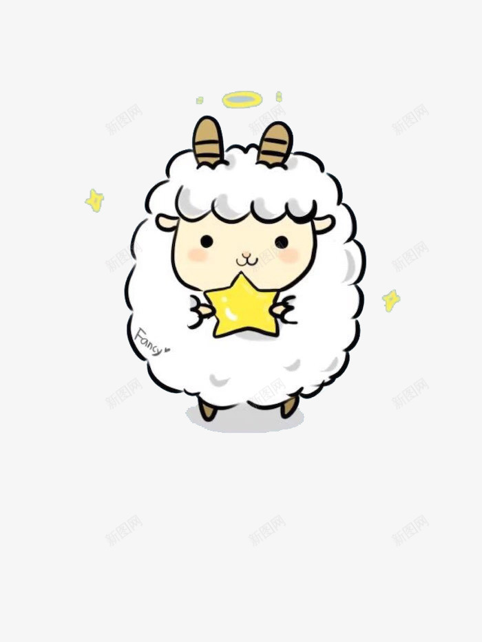 卡通小绵羊png免抠素材_新图网 https://ixintu.com 儿童插画 卡通 卡通插画 小白羊 小绵羊 手绘 童话故事