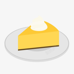 卡通芝士蛋糕黄色芝士小蛋糕高清图片