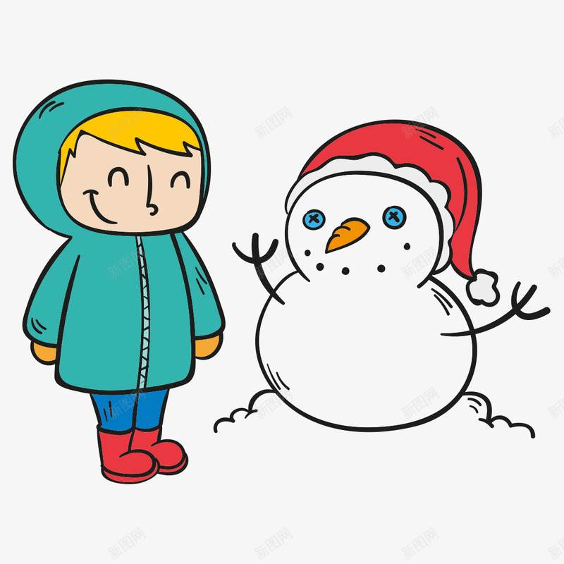 玩雪的小朋友堆雪人png免抠素材_新图网 https://ixintu.com 冬天 堆雪人 小朋友 玩雪 玩雪的小朋友堆雪人