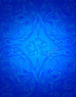 蓝色欧式花纹精美地产广告页面素材