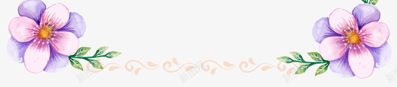 手绘水粉花朵花纹边框png免抠素材_新图网 https://ixintu.com 免抠PNG 手绘 水粉 花朵 花纹 边框