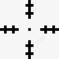 十字线交叉目标聚焦符号图标高清图片