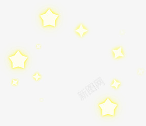 发光星星卡通黄色效果png免抠素材_新图网 https://ixintu.com 卡通 发光 效果 星星 星星动画 黄色