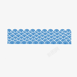 宫廷式相框中国式蓝色水波纹高清图片