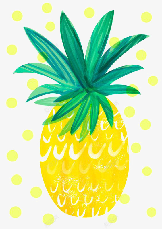 涂鸦菠萝png免抠素材_新图网 https://ixintu.com 卡通 手绘 插画 水果 涂鸦 菠萝