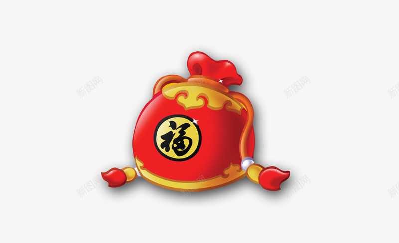福袋png免抠素材_新图网 https://ixintu.com 宝物袋 福 福袋