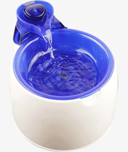 喝水器具实物蓝色宠物饮水器高清图片