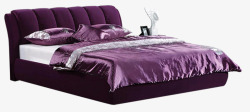 电商床上用品紫色素材